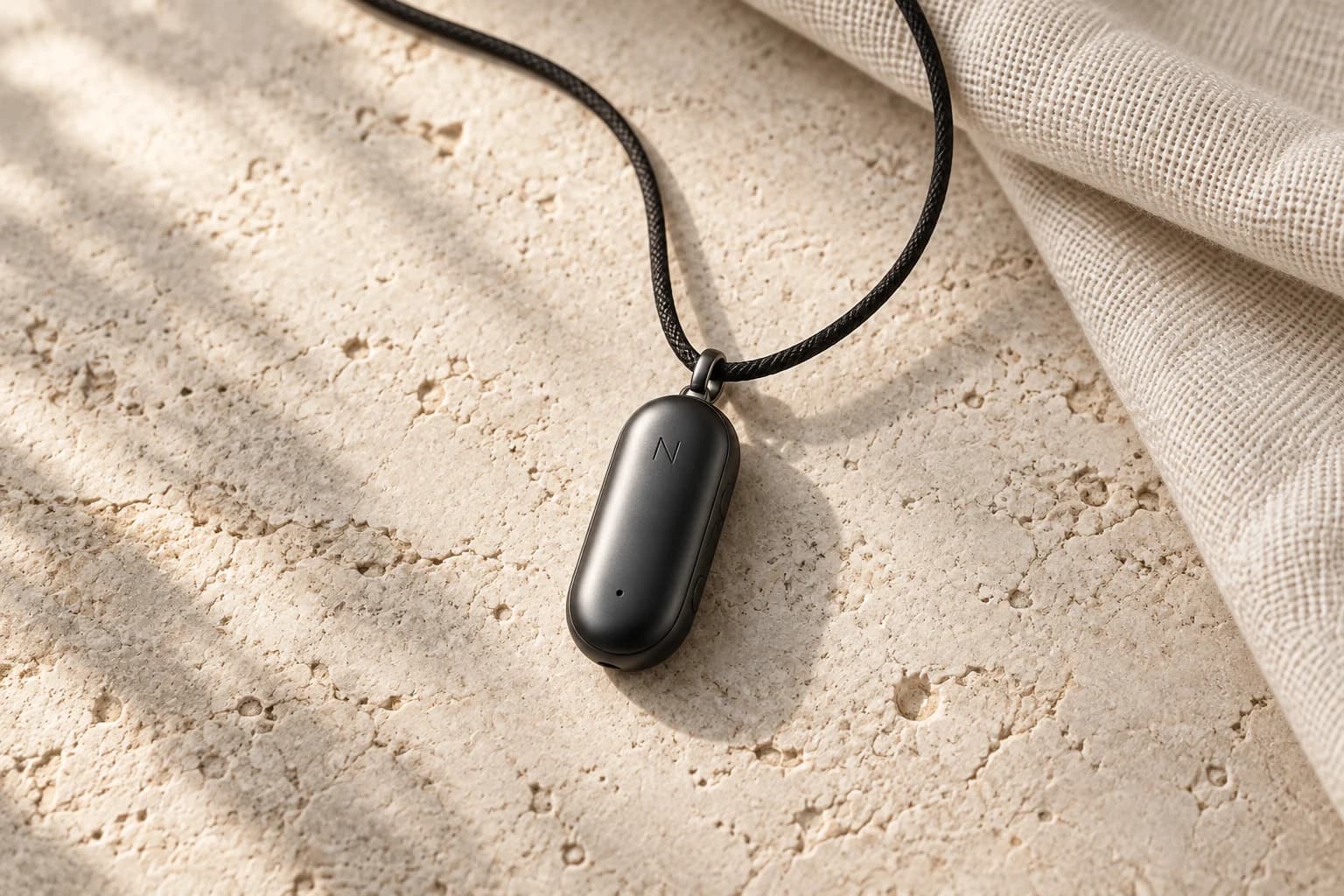 Nava necklace concept on pale stone