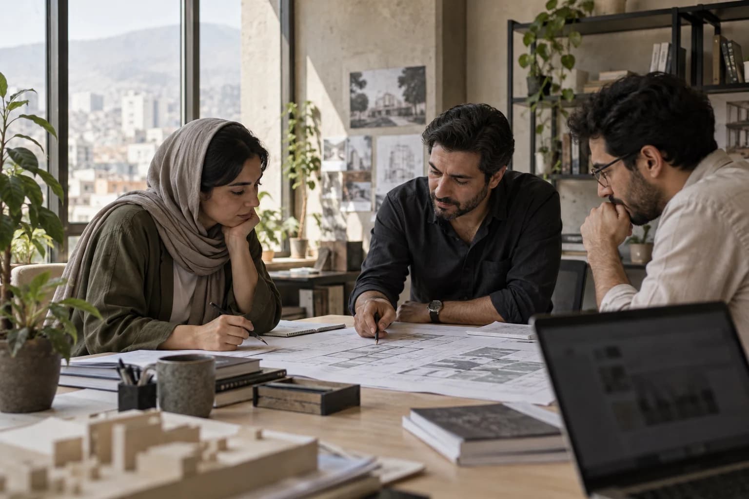 Illustrative working session in a design and engineering studio